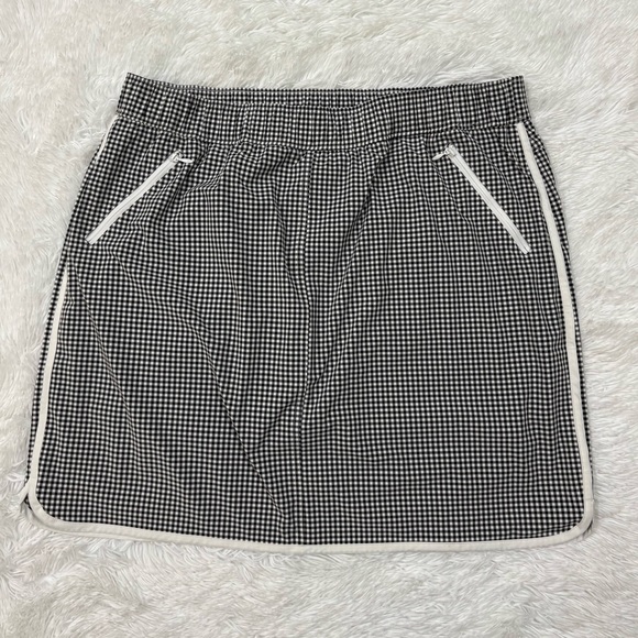 Talbots Black and White Gingham Skirt